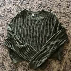 Old Navy Textured Knit Sweater in Forest Green